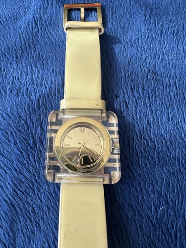 Orologio Tory Burch donna metallizzato Trb3003 Izzie placcato oro e pelle verniciata