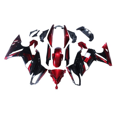 #ad Fairings Plastic for Kawasaki ER6F Ninja 650r 2009 2011 ABS Bodywork Red Black $344.95