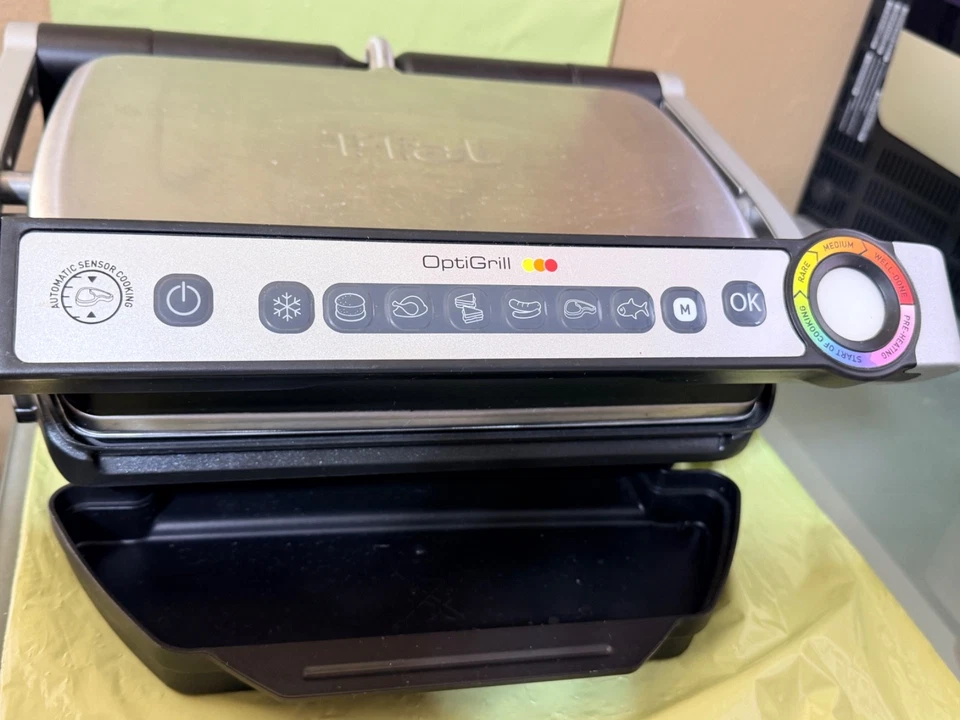 T-Fal OptiGrill 8351s1 Automatic Sensor Cooking Indoor Grill Drip Tray Tested - Image 3 of 4