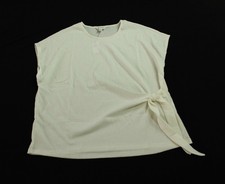 Banana Republic Women's Textured Smocked Side Tie Top AC2 Snow Day Large NWT