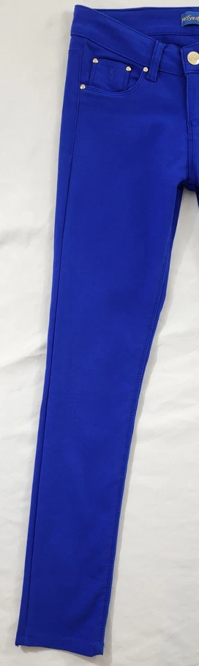 Женские брюки Yves Saint Laurent синие размер 27 талия 27 дюймов хлопок эластичные YSL 2015 - Изображение 4 из 4