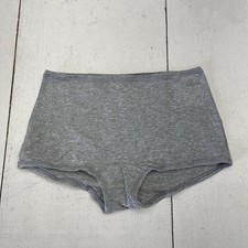 Pink Victoria's Secret Gray Cotton Blend Boyshort Underwear Women's Size Medium