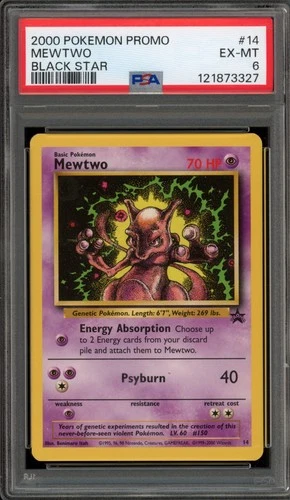 Pokemon Mewtwo Black Star Promo #14 PSA 6