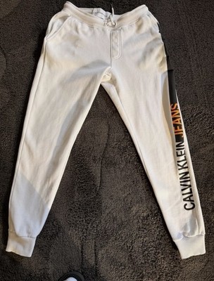 calvin klein jogginghose grösse s in weiss unisex