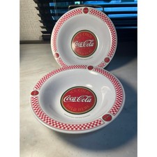 Set of 2 Gibson Melamine Coca Cola Memorabilia Bowls