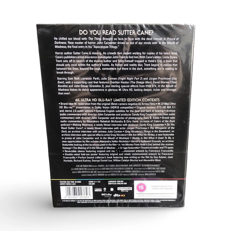 Arrow Video MOUTH OF MADNESS 4K UHD Blu-ray Limited Edition - Image 2 of 4