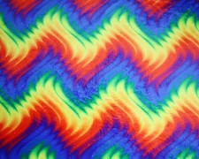 Super Soft Cuddle Fleece Digital Print Fabric Material RAINBOW WAVE