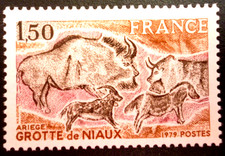 TIMBRE FRANCE 1979 N° 2043** ARIEGE GROTTE DE NIAUX (pl)