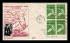 US COVER EVERGLADES NATIONAL PARK FLORIDA FDC SCOTT 952 BLOCK OF 4 CROSBY PHOTO