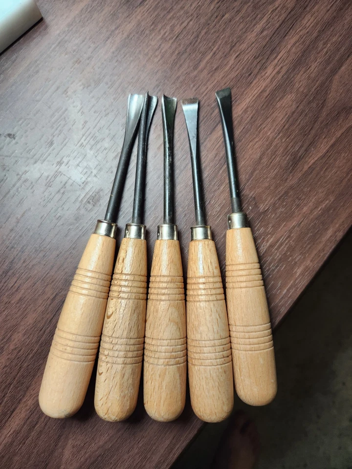 5pc Wood Carving Chisel Set Foto 2 de 4
