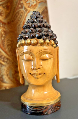 Lord Buddha Head Statue Kalakaar Power focus (New). - 6 x 3