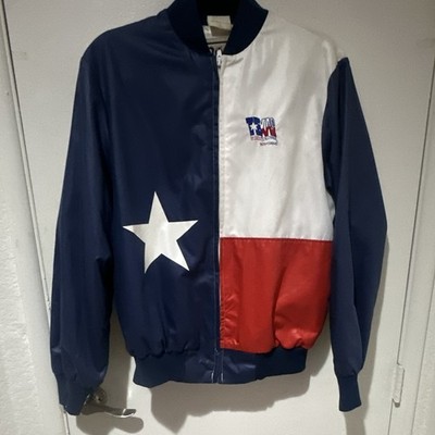 Walls Texas 1836-1986 Colorblock Bomber Jacket Lined Zip Men's M Regular