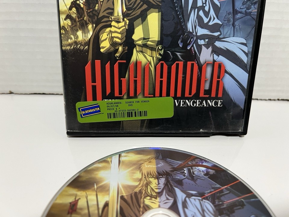 Highlander The Search for Vengeance DVD BLOCKBUSTER COPY 2006 Anime ...