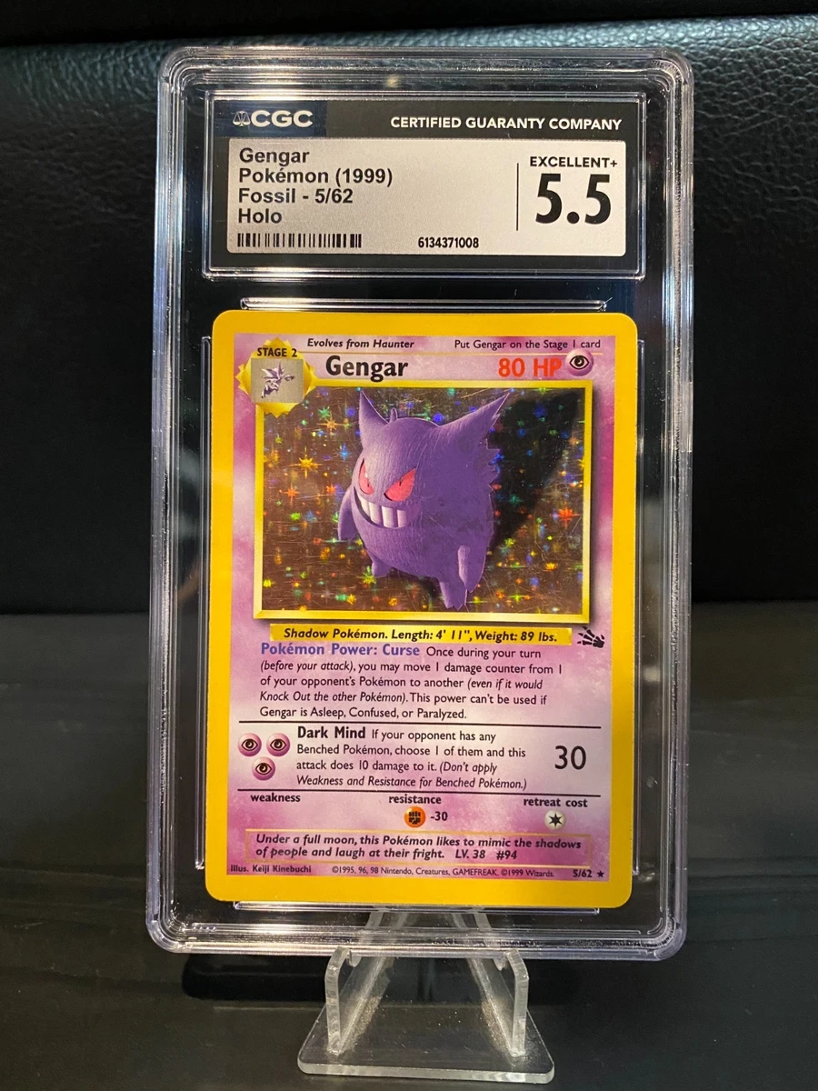 Gengar Pokémon TCG Holo Rare Fossil Collectible Individual Card