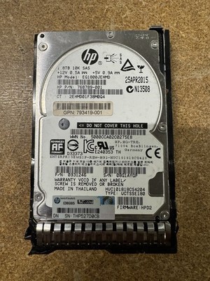 HP 1,8TB 2,5'' SAS HDD 128MB CACHE 12Gb/s 768789-001
