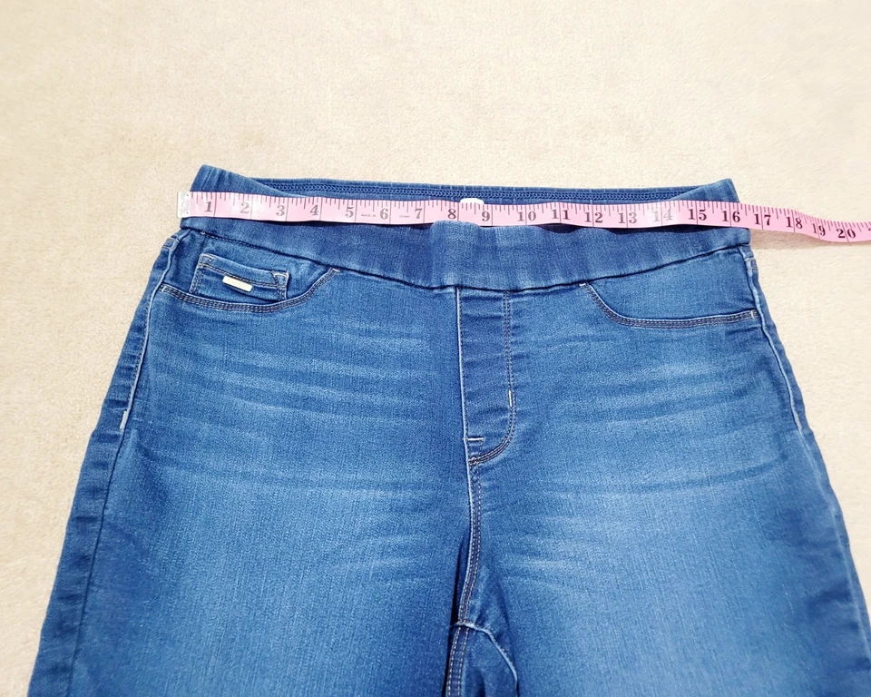 Pantalones Cortos Nine West Jeans Heidi Pull-On Skimmer Para Mujer Talla 12 Azul Elastizado Denim Foto 4 de 4