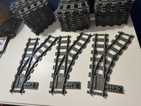 READ Lego City Train Tracks Lot Of 81 Track Pieces And Parts From Set 7897 READ