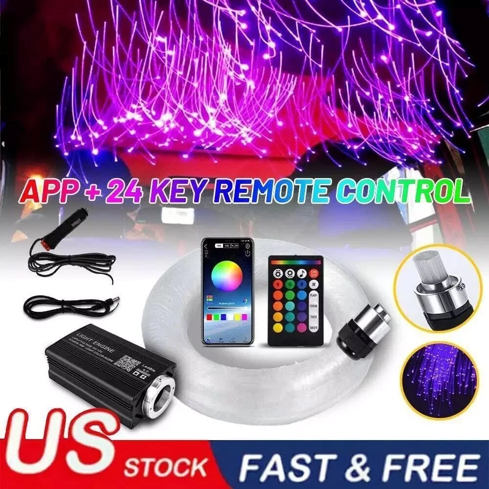 500PCS Car Home Headliner Star Light Kit Roof Ceiling Lights Fiber Optic NEW