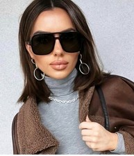 Retro Square Sunglasses for Women Men Classic 70s Oversized Square Sun...