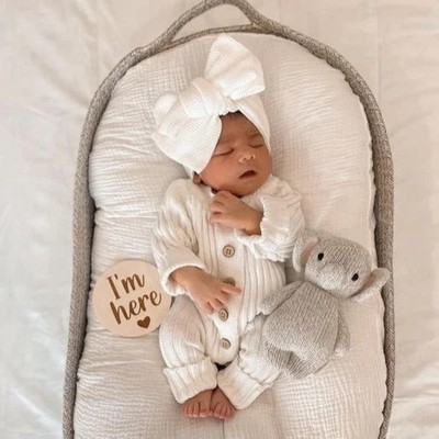 Little B's Ribbed Romper, Size: Newborn, Color: Milk