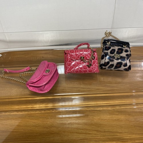 Mini Zuru Fashion Series Mini Brands Leopard Print & 2 Pink Gold Chain Purse Bag