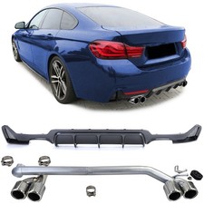 Heckdiffusor Carbon + Endrohr Sport Look f�r 4er BMW F32 F33 F36 425 428 430