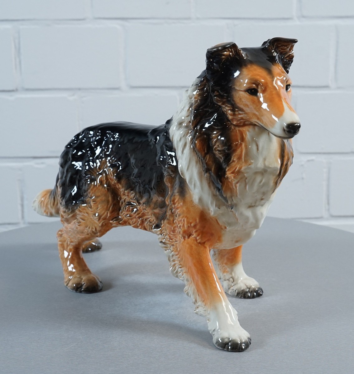 Beautiful Large Goebel Porcelain Dog Collie 30023-40 Vintage W
