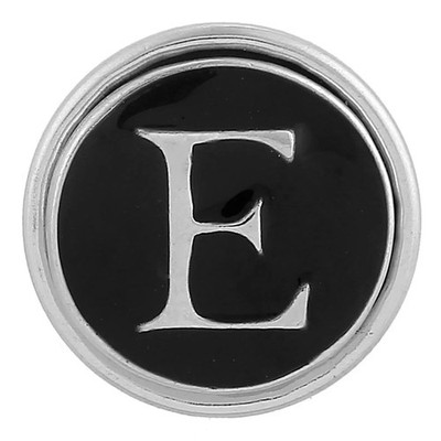 Snap Jewelry Letter E Alphabet Rhinestone Halo 18-20mm Fits Ginger Charms Items