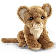 17cm Hansa Lion Cub Brown Plush Soft Cuddly Realistic Stuffed Animal Toy Cute