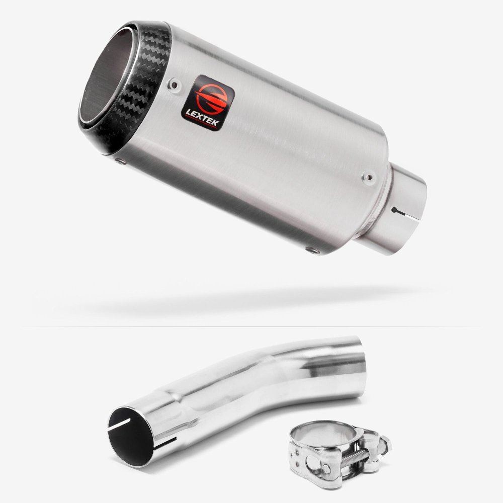 Lextek CP1 Carbon Tip Exhaust 150mm with Link Pipe for Suzuki GSXR 600/750 11-