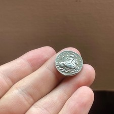 Genuine Ancient Greek Roman Old Coated Coin In Great Condition