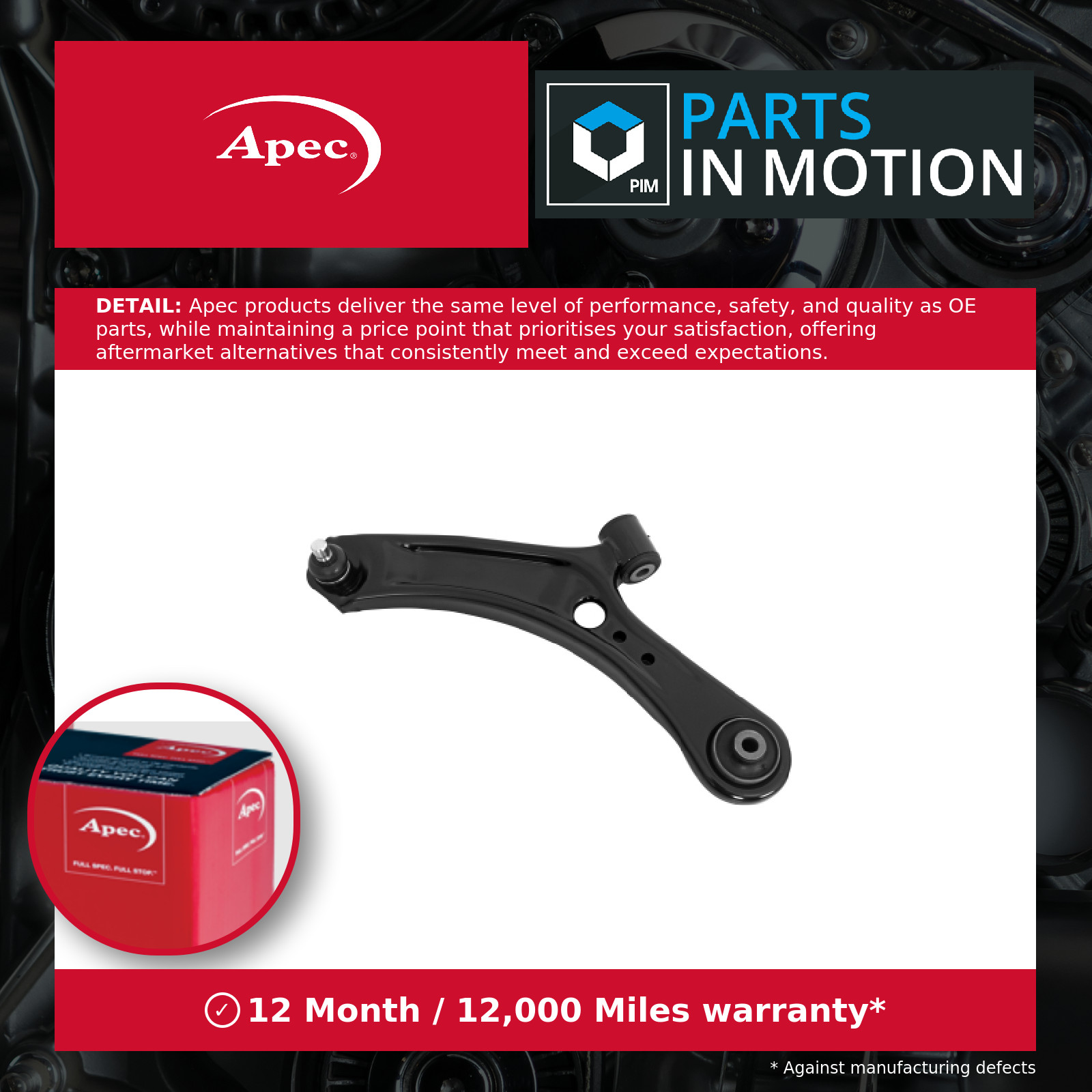 Wishbone / Suspension Arm Front Left AST2195 Apec Track Control 71742732 Quality