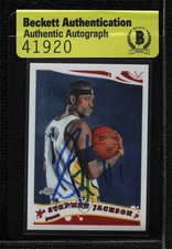 BAS 2005-06 Topps Chrome Stephen Jackson #111 Seal of Authenticity Auto 3c7
