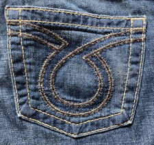 Big Star Sydney Boyfriend Jeans Women s 28 Distressed Medium Wash Stretch Denim