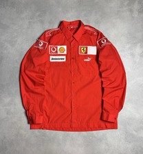 Puma Ferrari Scuderia Formula 1 Racing Team Mens XL Button Up Long Sleeve Shirt