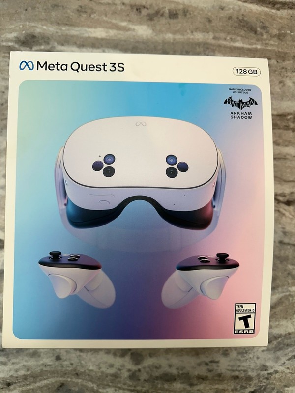 Meta Quest 3S 128GB Standalone VR Headset w/ Touch Plus Controllers, White