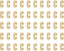 KC Gold Alloy Metal Alphabet Slide Letter Charms Spacer Beads for DIY Craft Brac