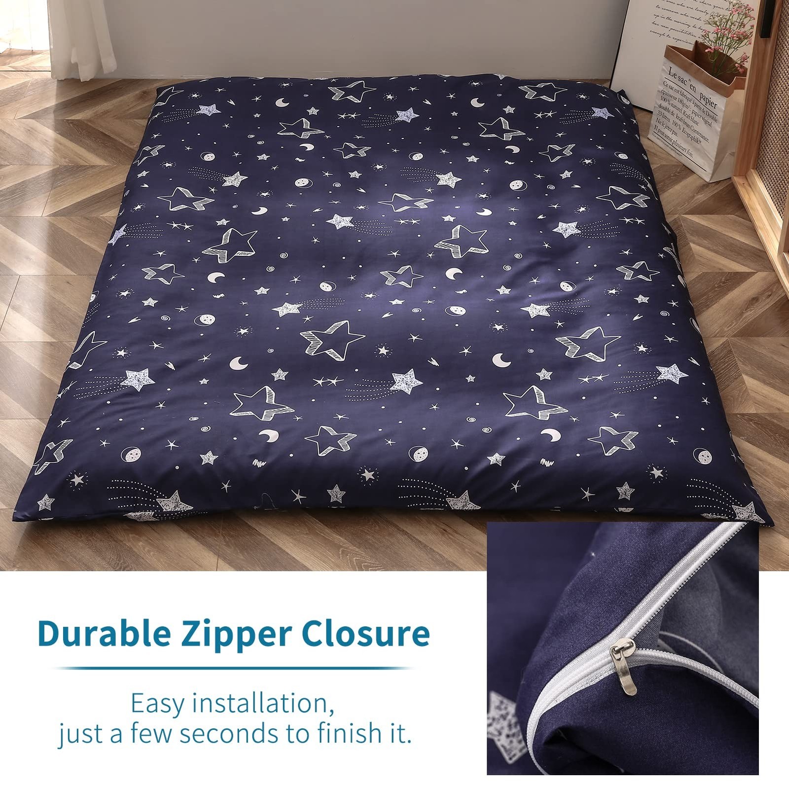 MAXYOYO Mattress Cover for Traditional Japanese Futon Mattress, Futon Floor M...