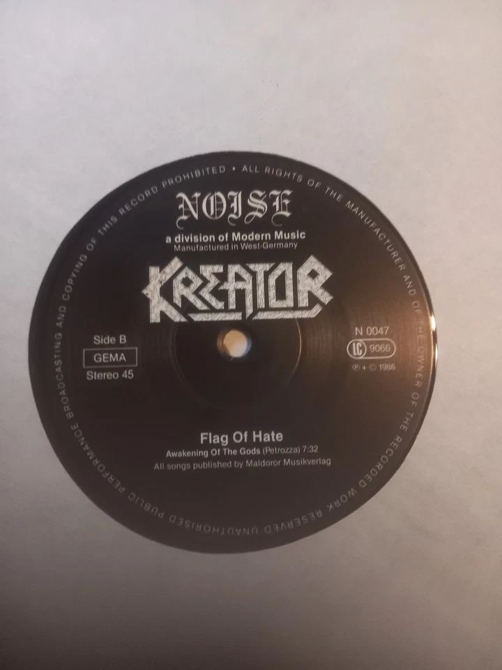 KREATOR Flag of Hate RARE FIRST PRESS VINYL EXODUS SLAYER DESTRUCTION MINT Foto 2 de 2