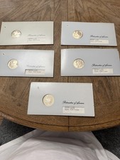 (5) postmasters of america medallic first day covers.
