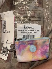 Kipling Mini Creatividad En Burbuja Slick Nuevo Con Etiquetas