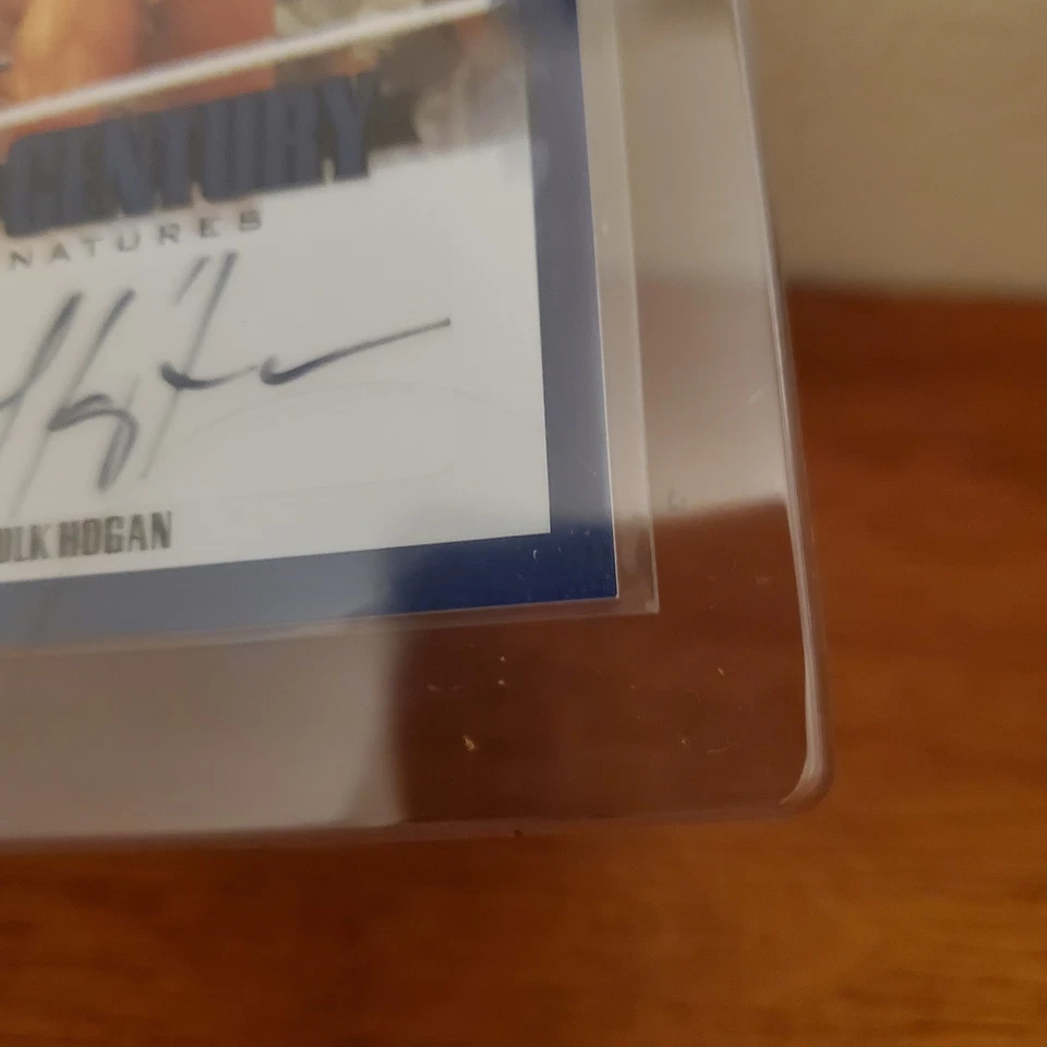 Hulk Hogan 2015 Leaf Pop Century Signatures AZUL AUTOMÁTICO 09/10 autógrafo RARO Foto 4 de 4