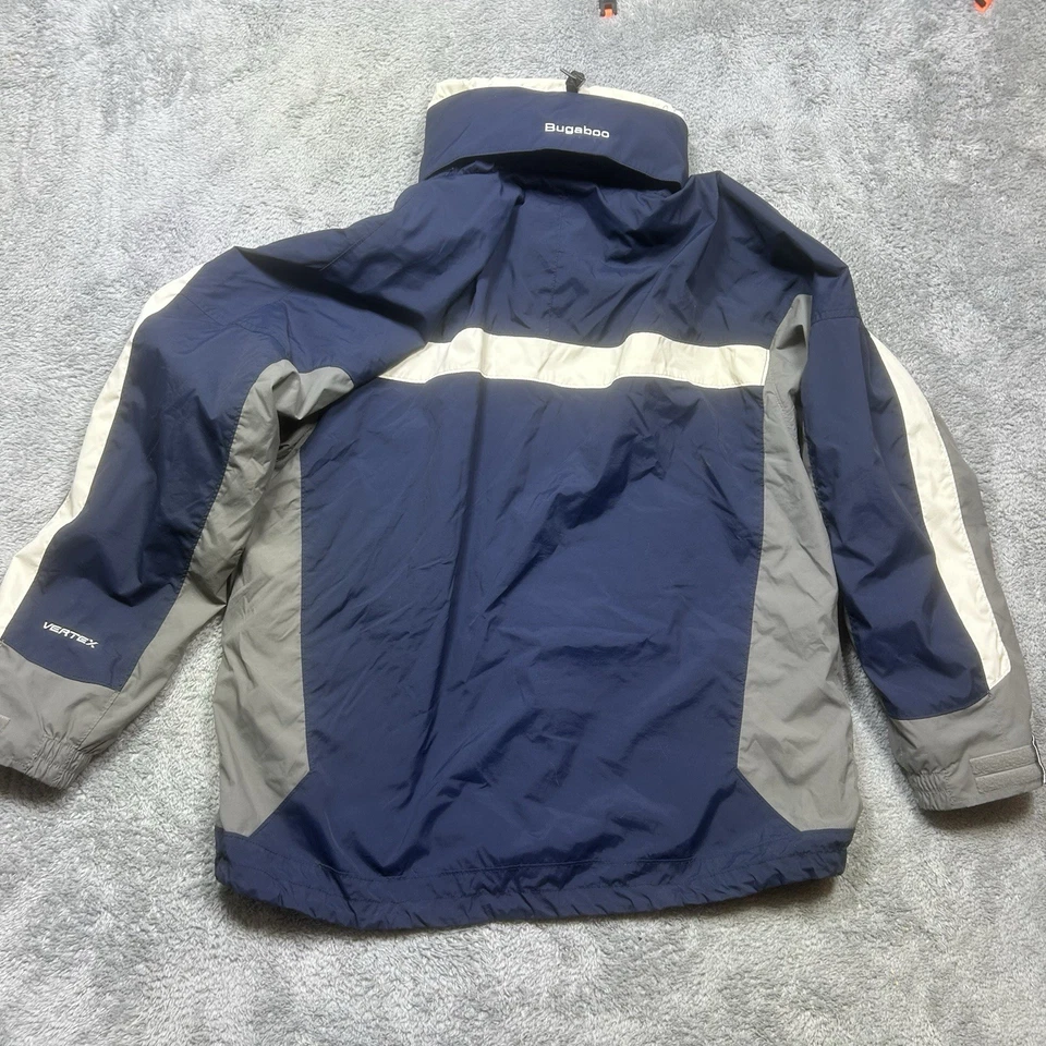 Vintage Columbia Vertex Jacket Men L Blue Ski Hooded Full Zip Interchange *SPOTS - Image 4 of 4