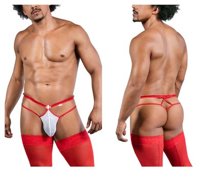CandyMan 99833 Murse Thongs Color Red-White