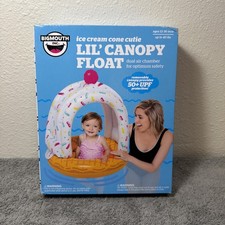 CIB Big Mouth Ice Cream cone Cuite LIL' CANOPY Inflatable Float 12-36 months