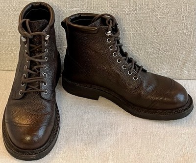 Bally Men s  Nedward  Ebano Pebble Grain Ankle Boots EU 7 E US 8 D ($1,750)