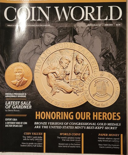 Coin World Magazine June 2015 - Honoring Our Heroes