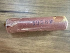 1958-D - BU Lincoln Wheat Cent Roll, BU Uncirculated- 50 Coins - Red Very Old!