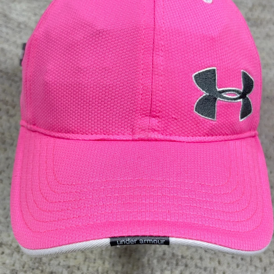 Gorra Under Armour Panel Mujer Correa Trasera Negra Rendimiento Correr BT24 Foto 3 de 4
