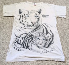 Vintage Siegfried & Roy T Shirt One Size Tiger Mirage Las Vegas Distressed 90s